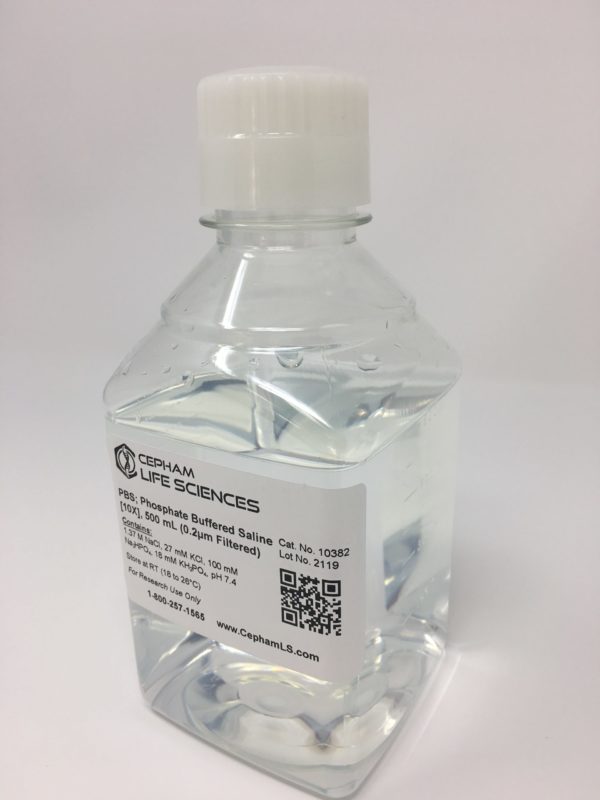 PBS [10X] (phosphate buffered saline) Cepham Life Sciences Research