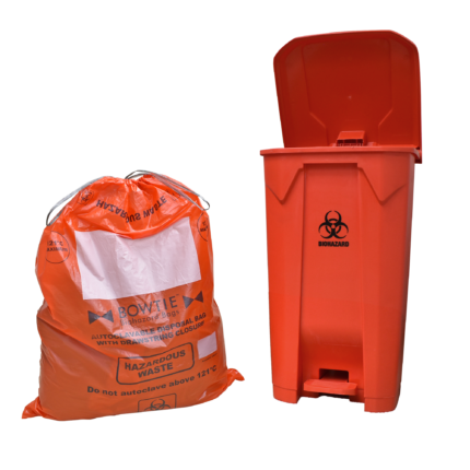 Autoclave bag, drawstring,  red, 33 x 41"